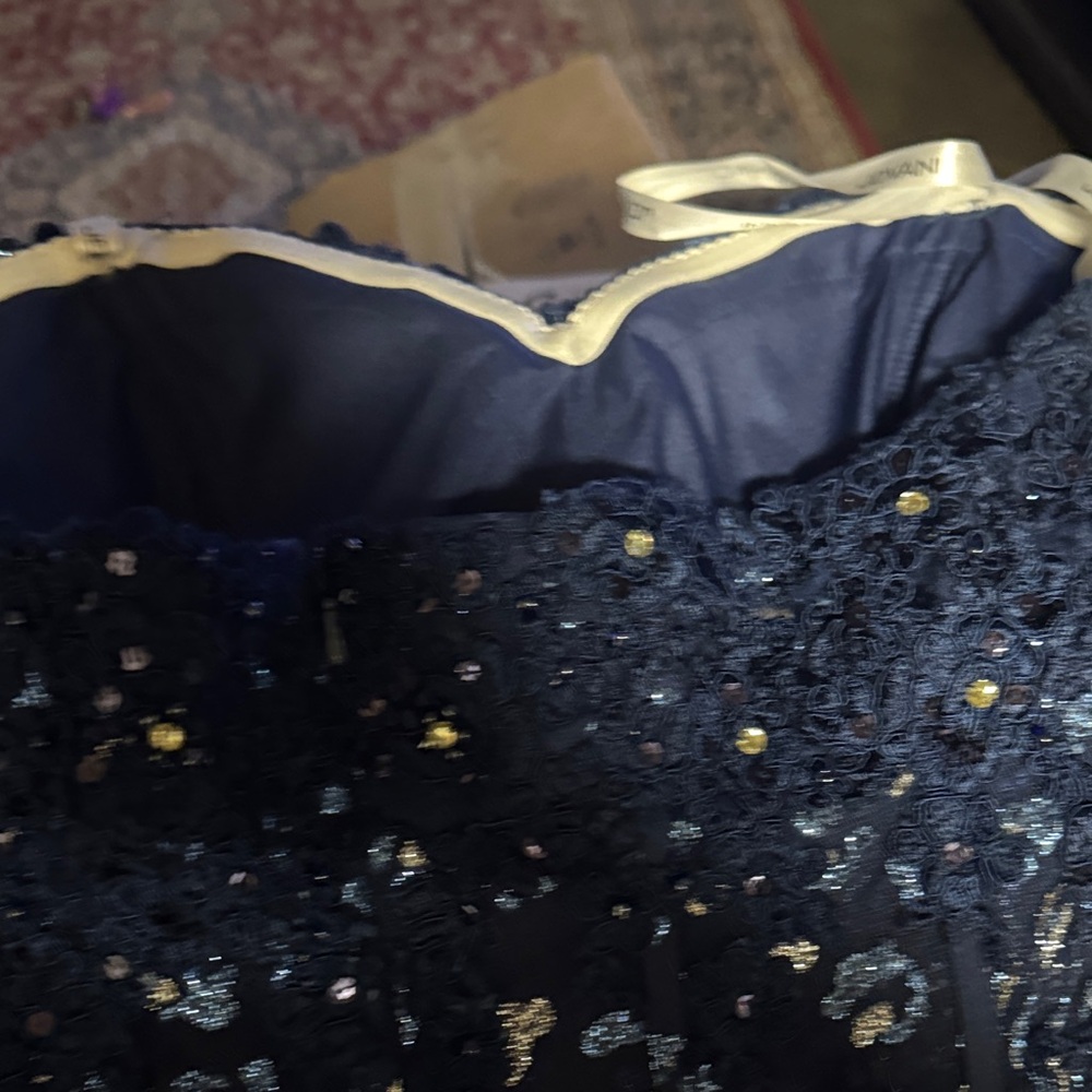 JVN by Jovani Midnight Blue Embellished Mini Dress - Picture 3 of 5